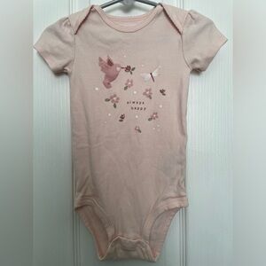 5 for $10🟢 Carter’s “Always Happy” Pink Onesie. Size 18M. EUC.